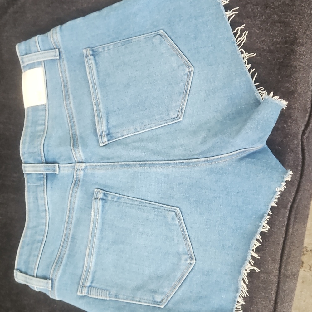 PAIGE Light Blue Jean Shorts - Picture 3 of 4